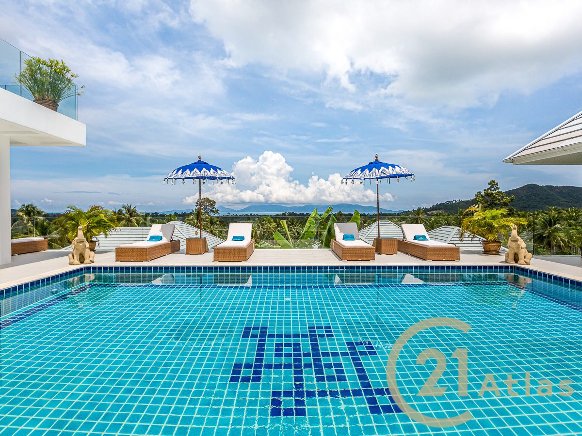 Luxury 5 bedrooms Pool Villa with Sea View - Maenam