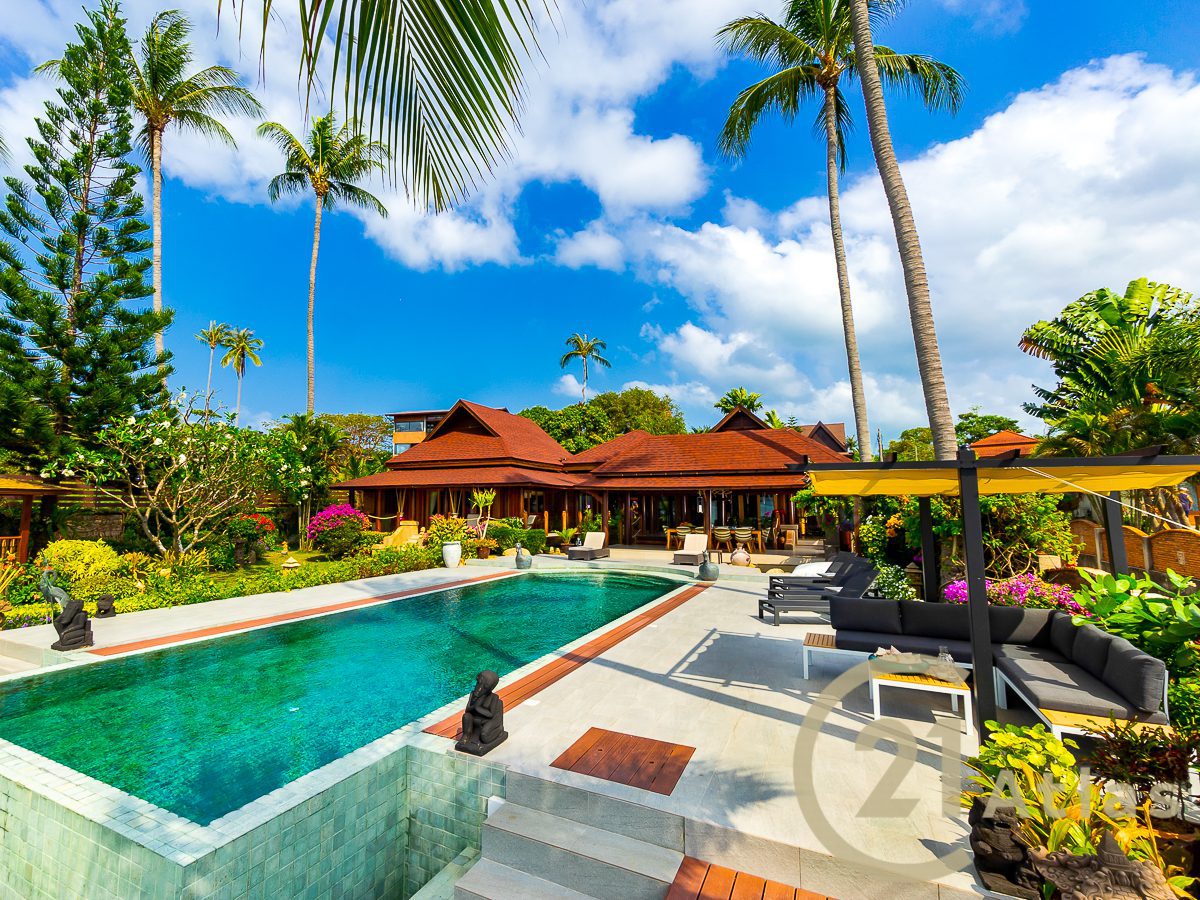 Beachfront Luxury Thai Villa With Tropical Garden (1,400 m²) - Taling Ngam, Koh Samui