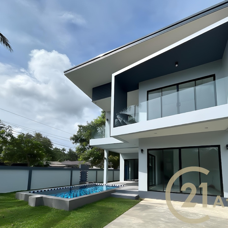 Villa Moderne Contemporaine de 2 Étages Avec Piscine et 3 Chambres – Ban Tai, Koh Samui
