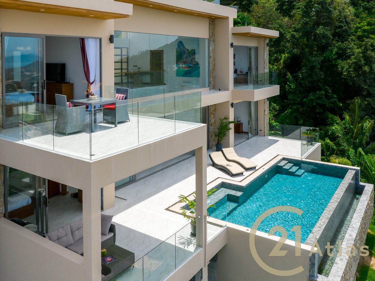 Luxury Hillside Villa With Beautiful Ocean Front View And Pool - Chaweng Noi, Koh Samui